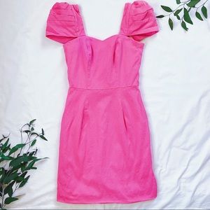 Kirribilla San Francisco Pink Party Cocktail Date Night Dress Structure Sleeves